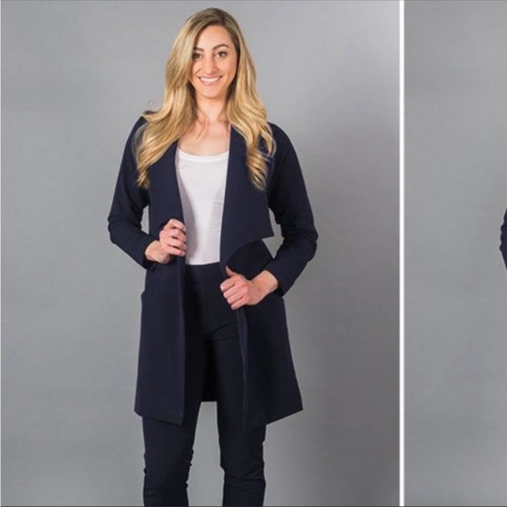 Betabrand Travel Long Blazer Jacket